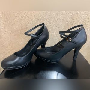 Platform Pumps w/Ankle Straps